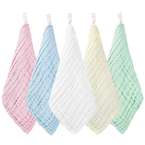 Baby Muslin Washcloths Baby Wipes Soft Newborn Essentials Baby Towels and Washcloths for Face Towel for Sensitive Skin Baby Wash Cloths 10 Pack 10X10 Inches Baby Register Shower Gift by