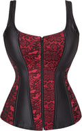 Women Sexy Boned Lace up Corsets and Strap Bustiers Top Overbust Shaper